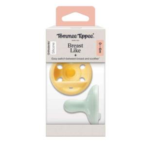 TOMMEE TIPPEE BREAST LIKE 2 SUCETTES ORTHODONTIC SILICONE 0-6 MOIS